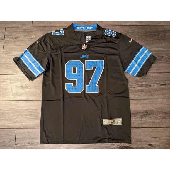 Aidan Hutchinson #97 Detroit Lions Black 🏈 Football Jersey Mens Size Medium - Picture 2 of 3